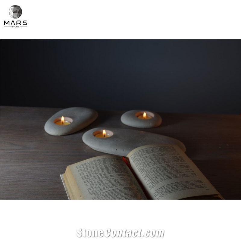 Popular Art Concrete Stone Tea Light Holder Candle Holder