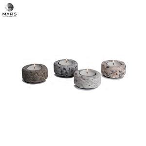 Popular Hot Sale Natural Granite Tealight Holder Candle Jar