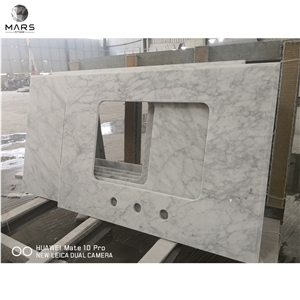 Popular Hotel Bathroom Vanity Tops Bianco Crarrara