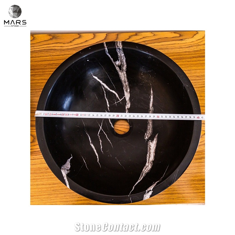 Popular Natural Stone Basin Nero Black Marble  Sink