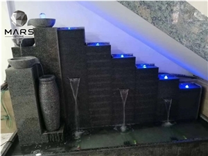 Waterfall Fountain Granite Water Fountain Outdoor Plaza