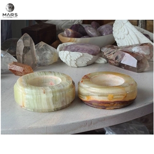Western Natural Onyx Night Light Tea Stone Candle Holder