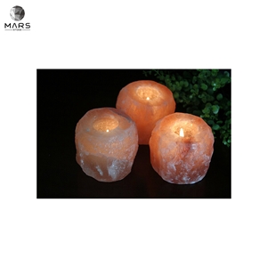 Western Style Himalayan Salt Natural Crystal Candle Holder