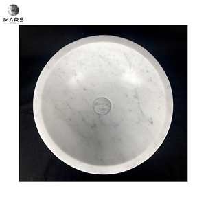 Western Wholesales White Natural Marble Stone Wash Basin