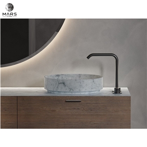 Wholesale Chinese Cheap White Natural Marble Washbasin
