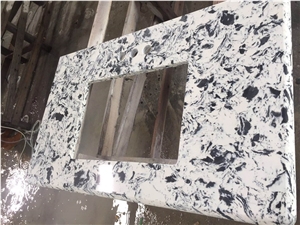 Artificial White Quartz Solid Surface Bath Top