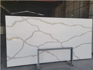 Calacatta Oro White Quartz Solid Surface Slabs