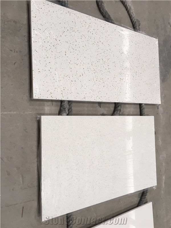 White Quartz Artificial Stone Countertops Kitchen Top