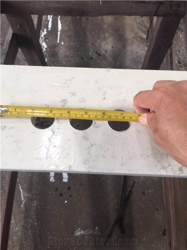 White Quartz Bathroom Vanity Tops Artificial Stone Bath Top