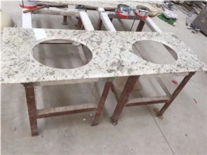 Andromeda White Granite Prefab Bath Top Vanity Top