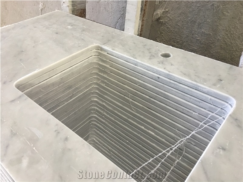 Bianco Carrara White Marble Polished Bath Top Countertop