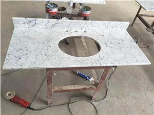 Bianco White Carrara Marble Bathroom Vanity Top