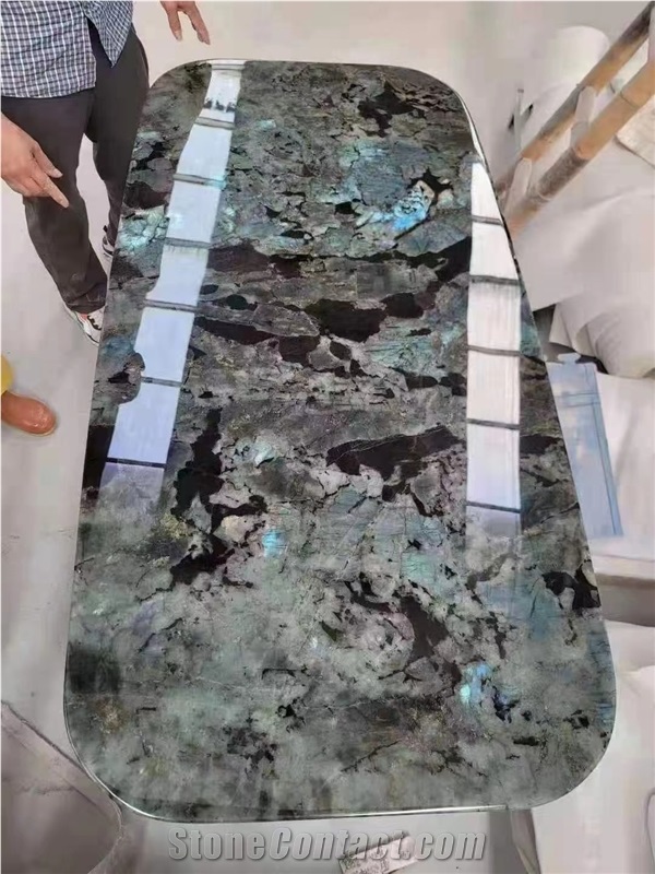 Blue Labradorite Granite Polished Slab Tile