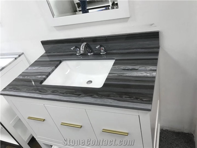 Blue Sands Marble Polished Bathroom Vanity Top Bath Top