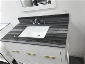 Blue Sands Marble Polished Bathroom Vanity Top Bath Top