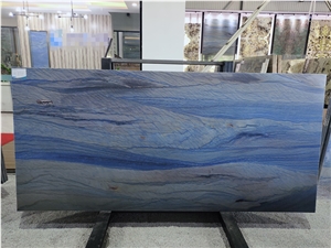 Brazil Azul Macaubas Quartzite Slab Kitchen Tile