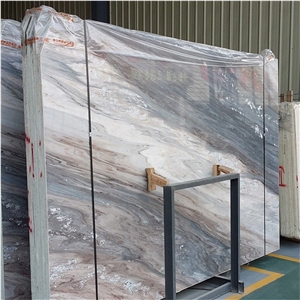 China Blue Sands Grey Marble Slab Wall Tile