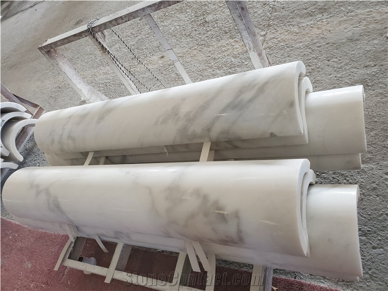 Church Interior White Marble Column For Project