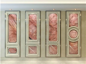 Crystal Cosmopolitan Red Quartzite Slab Bathroom Tile