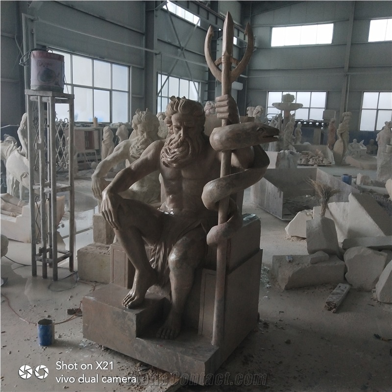 Customized Design Brown Marble Human Sculpture