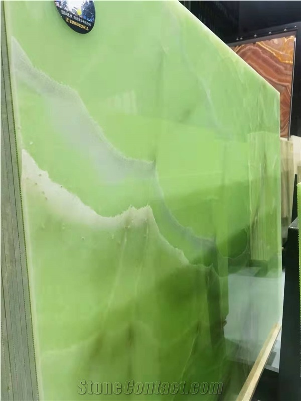 Green Onyx Slab Jade Luxury Polished Slab Tile