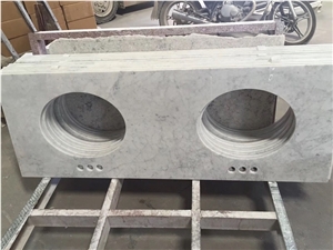 Natural Bianco Carrara White Marble Hotel Bath Top
