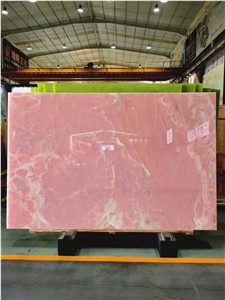 Pure Pink Onyx Iran Onyx Natural Polished Slab