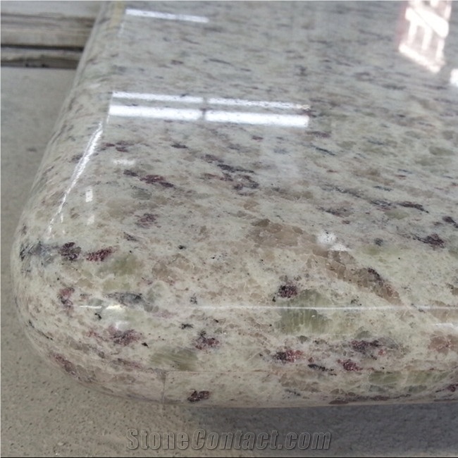 White Rose Granite Polished Kitchen Countertops Island Top