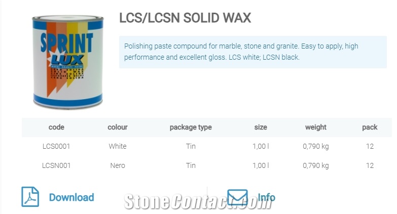 LCS/LCSN Solid Wax Polishing Paste For Marble, Granite