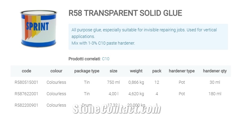 Revolution 1 Quart Solid Transparent Polyester Solid Glue For