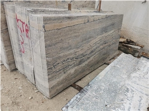 Silver Travertine Slabs