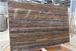 Silver Brown Travertine Slabs
