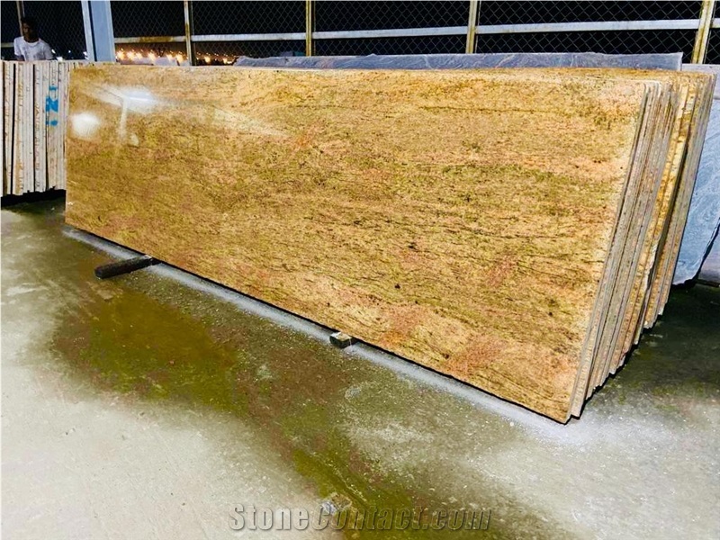 Canyon Gold Granite Slabs from India
