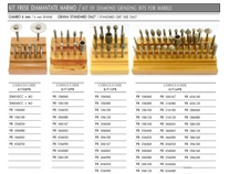 Kit Of Diamond Grinding- Carving - Engraving Bits For Marble