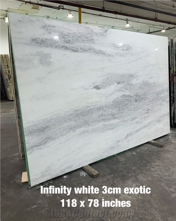 Infinity White Quartzite 3Cm Slabs