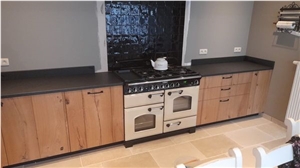 Indian Absolute Black Granite Satinato Kitchen Countertop