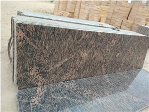 Tiger Skin Brown Granite Slabs