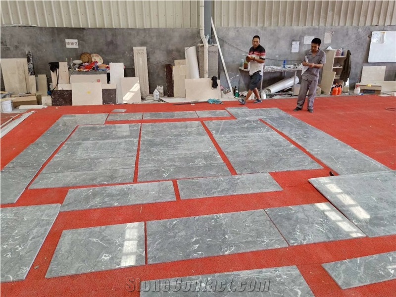 20Mm Thickness Natural Dream Light Grey Marble Tiles