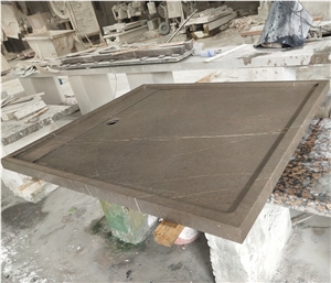 Bathroom Pietra Grey Marble Stone Shower Tray