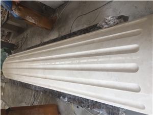Beige Color Indoor Corinthian Marble Columns