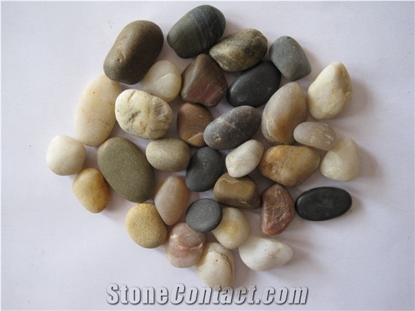 Black Color Pebble Stone / Cheap Pebble