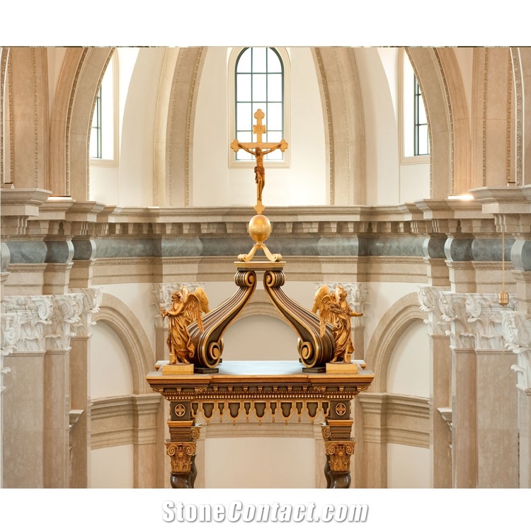Classical Architcture Marble Carved Church Column Capital