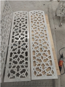 Decorator Carrara White Marble Low Relief Wall Sculpture