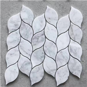 Factory Cheaper White Marble Stone Backsplash Mosaic