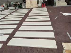Modern Design Stairs Beige Marble Curved Staircase Project