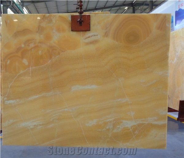 Translucent Golden Honey Wooden Sheet Onyx Slabs