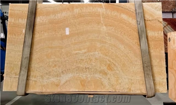 Translucent Golden Honey Wooden Sheet Onyx Slabs