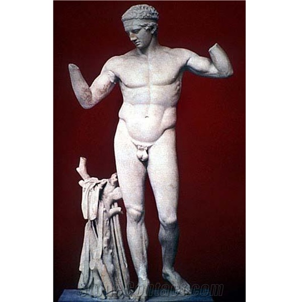 Western Classical Famous Life Size White Stone David Statue