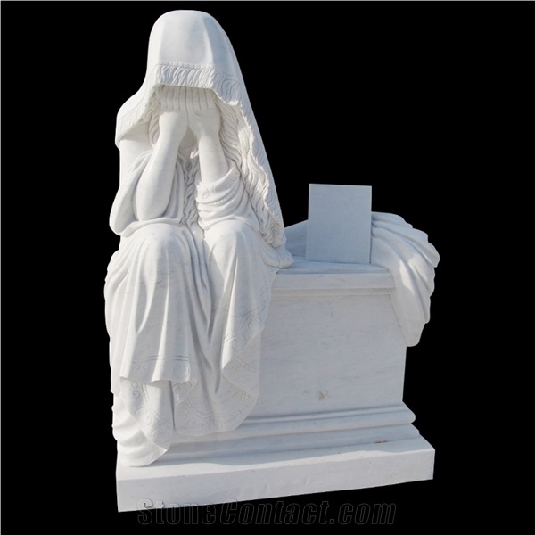 White Marble Life Size Lady Floor Statue Sculpture