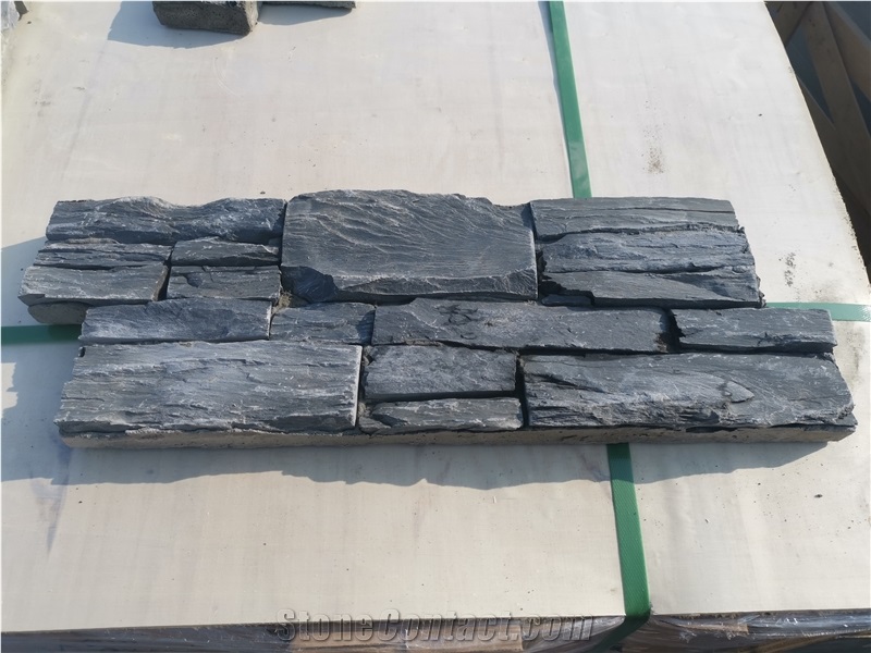 Back-Bolt Grey Slate With Cement Backed For Outdoor Decor
